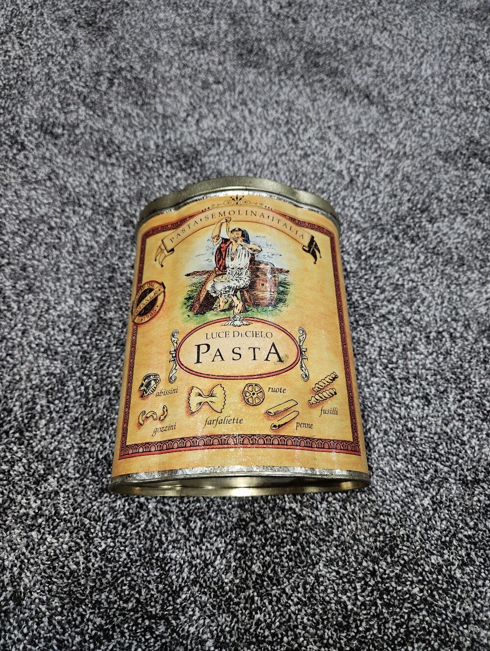 Luce di Cielo Pasta Tin - Vintage Style Yellow Label